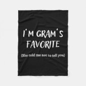 I'm Gram's Favorite -  Fleece Deken (Voorkant)