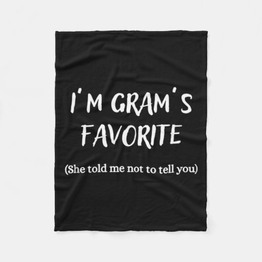 I'm Gram's Favorite -  Fleece Deken (Voorkant)