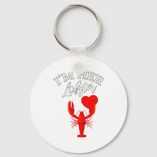 Im Her Lobster Heart Couple Matching Gift Valentin Sleutelhanger (Voorkant)