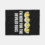 Im Here For The Deviled Eggs, Funny Thanksgiving D Fleece Deken (Voorkant (Horizontaal))