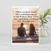 "I'm Here For You" Inspirational Support & Friends Kaart (Staand voorkant)