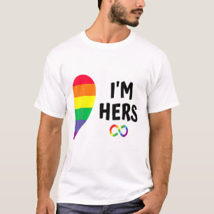 Im Hers Shes Mine Matching For Pride Lesbian Coupl T-shirt