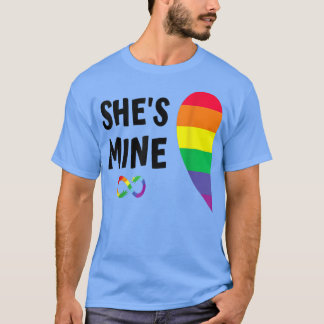im hers shes mine matching voor pride lesbian coup t-shirt
