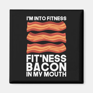 Im in fitness spek in mijn mond t Shirt bbq vlees Magneet