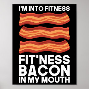 Im in fitness spek in mijn mond t Shirt bbq vlees Poster