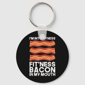 Im in fitness spek in mijn mond t Shirt bbq vlees Sleutelhanger