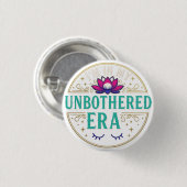 I'm in my Unbothered Era Lotus Flower Ronde Button 3,2 Cm (Voorkant /achterkant)