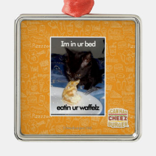 Im in ons bed metalen ornament