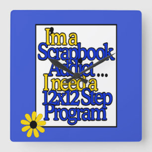 Im is bedoeld voor scrapbooking vierkante klok
