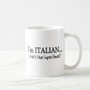 Im Italiaans wat uw superkracht is Koffiemok