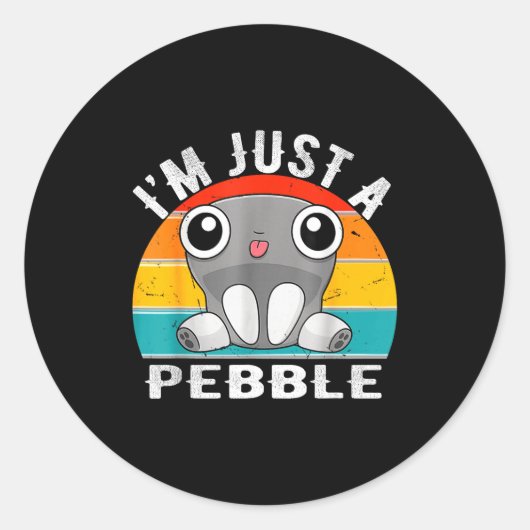I'm Just A Pebble Kids  Ronde Sticker (Voorkant)