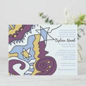 IM JUST COOL Bar Bat mitzvah Invitation Invitation (Debout devant)