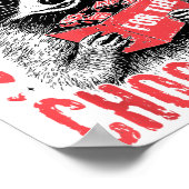 I'm Just Here For The Chocolate Funny Raccoon Vale Poster (Hoek)