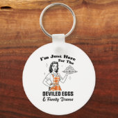 Im Just Here For The Deviled Eggs Family Drama Tha Sleutelhanger (Voorkant)