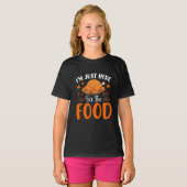 I'm Just Here for the Food Funny Thanksgiving T-shirt (Voorkant volledig)