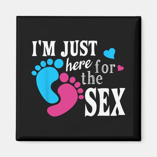 Im Just Here For The Funny Gender Reveal Party  Magneet (Voorkant)