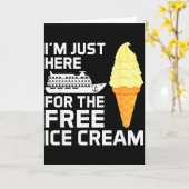 I'm Just Here For The Ice Cream Funny Cruise 2025  Kaart (Gele Bloem)