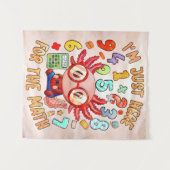 Im Just Here For The Math Funny Crab Design Wandkleed (Voorkant (horizontaal))