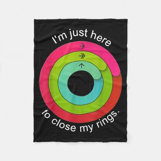I'm Just Here To Close My Ring  Fleece Deken (Voorkant)