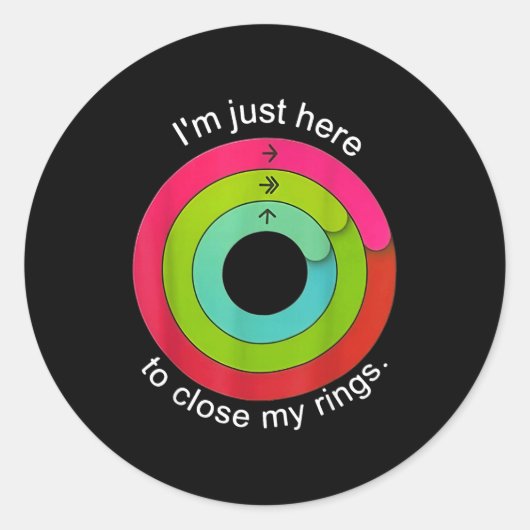 I'm Just Here To Close My Ring Ronde Sticker (Voorkant)