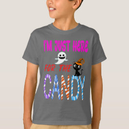 Im Just Here voor het Snoep - Grappige Halloween K T-shirt