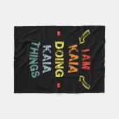 I'm Kaia Doing Kaia Things Cool Funny Christmas Gi Fleece Deken (Voorkant (Horizontaal))