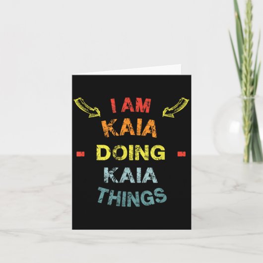 I'm Kaia Doing Kaia Things Cool Funny Christmas Gi Kaart (Voorkant)