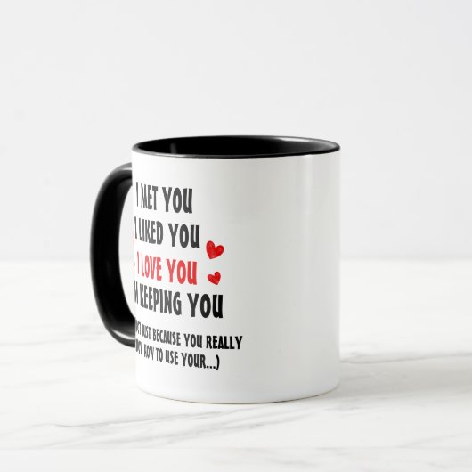 I'm Keeping You Personalized Valentine's Day Mug Mok (Voorkant links)