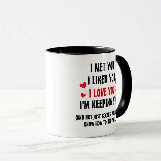 I'm Keeping You Personalized Valentine's Day Mug Mok (Voorkant rechts)