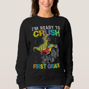 Im klaar om de eerste klas-monster Truck Dinosa te Trui