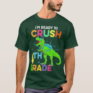 Im klaar om de Kinder dinosaurus van de vierde kla T-shirt