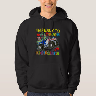 Im klaar om de kindergarten dinosaur monster tr te hoodie