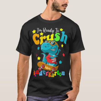 Im klaar om de kindergarten dinosaur terug te bren t-shirt