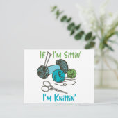 Im Knitting Briefkaart (Staand voorkant)