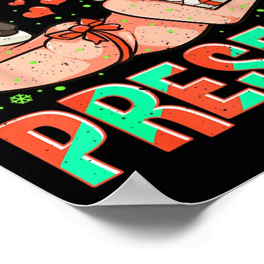 I'm Laying On Your Present Christmas Santa Retro X Poster (Hoek)