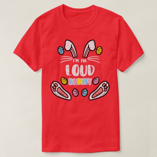Im Loud Bunny Funny Easter Matching Family Mannen T-shirt (Design voorkant)