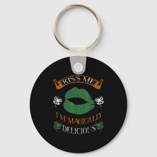 I'm Magically Delicious Shamrock Tee St.patrick's Sleutelhanger (Voorkant)
