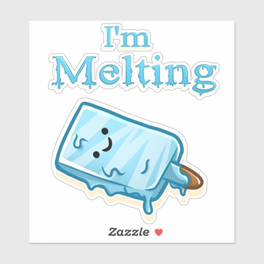 I'm Melting – Cute Popsicle Pun Sticker (Vel)