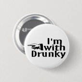 Im met drunky ronde button 5,7 cm (Voorkant /achterkant)