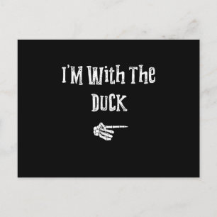 Im met Duck Halloween Costume Funny Couples Match Briefkaart