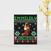 I'm Mildly Irritated Marcus The Worm Christmas Fun Kaart (Gele Bloem)