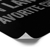 I'm My Father In Laws Favorite Child Funny Parent Poster (Hoek)