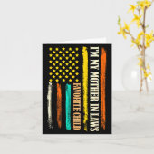 I'm My Mother In Laws Favorite Child Mother Day Pa Kaart (Gele Bloem)