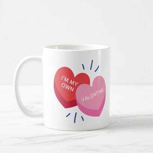 I'm my own valentine Coffee Mug  Koffiemok (Links)