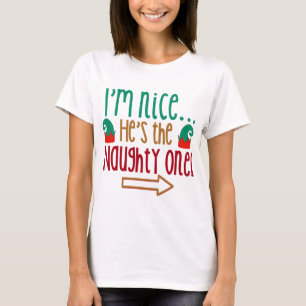 Im Nice Hes Naughty Elf Pet T-shirt