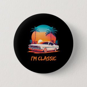 Im Niet Oud Im Clic ,Grappig Auto Graphic, Sty Ronde Button 5,7 Cm