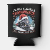I'm Not Always A Trainwreck Funny Christmas Toot Blikjeskoeler (Voorkant)
