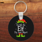 I'm Not An Elf Im Just Short Funny Christmas Match Sleutelhanger (Voorkant)