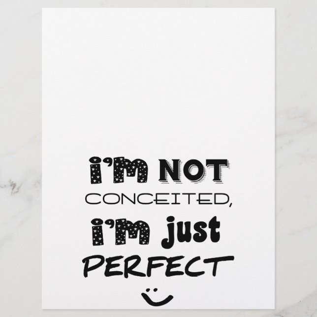 I'm Not Conceited, I'm Just Perfect (Voorkant)