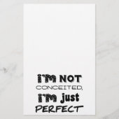I'm Not Conceited, I'm Just Perfect Briefpapier (Voorkant)
